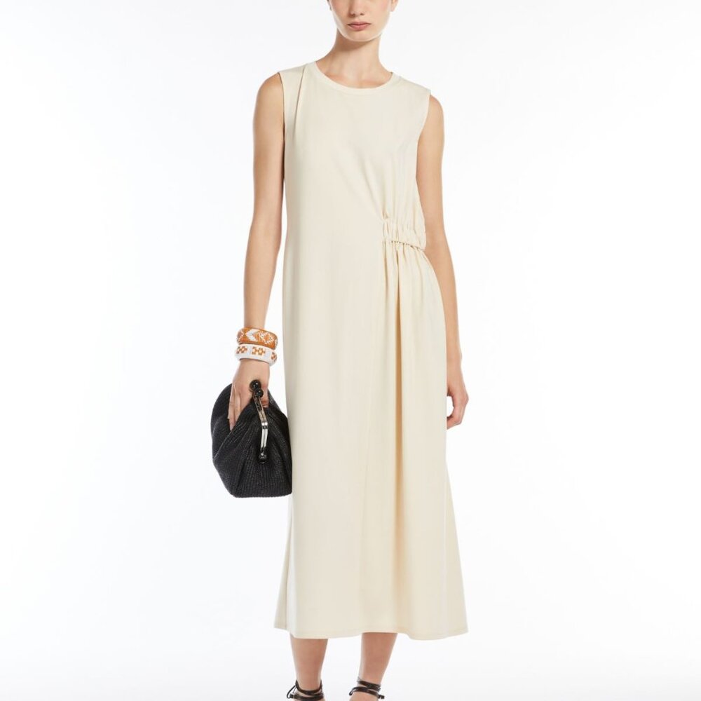 Weekend Max Mara Tenebre Ivory Flowing Jersey Dress